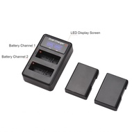 Namolit EN-EL14 Battery & Charger Kit 2pcs 7.4V 1500mAh + 1pc LED2-EL14 Dual Channel Camera USB Port