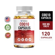 Wellness COQ10 Capsules 300MG Helps Maintain Health Blood Pressure Heart Support COQ10