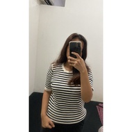 (Nett) NEW Knitted T-Shirt Knit T-Shirt/ Striped T-Shirt/ Striped T-Shirt/ Uniqlo T-Shirt/ Uniqlo T-