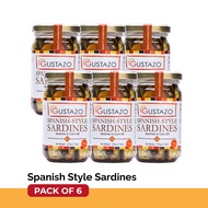 Gustazo Spanish-Style Sardines Classic in Corn Oil 225g (Pack of 6)
