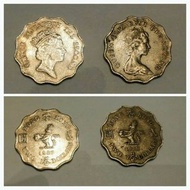 1978(50萬個),1987(不詳) 稀少年份香港女皇頭貳圓(2 個 一組)