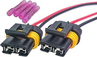 2PCS 2Pin Fan Cooling Connector Pigtail Wiring Harness for Replaces Corvette Camaro Firebird TPI LT1