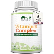 B Complex 180 Tablet untuk 6 Bulan Mengandungi Semua 8 B dalam 1 Tablet B1 B2 B3 B5 B6 B12 Biotin & 
