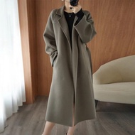 HITAM Black Coat Women Blazer Women Korean style Long Coat Premium Fleece Material