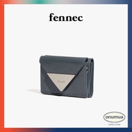 [Fennec] Crinkle Triangle Triple Wallet (17 Colors) – Made in Korea | Compact Leather Tri-Fold Walle
