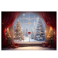 210x150cm Christmas Background Cloth Christmas Window Children Photo Studio Photo Photography Backdrops