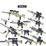 Third Party Gun Army Military Minifigures Beauty Series Coloring Weapons MK18 M4A4 Rifle Educational
