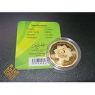Ready Stock : Public Gold 5 DINAR (21.25g)  999.9 (24K) - non LBMA