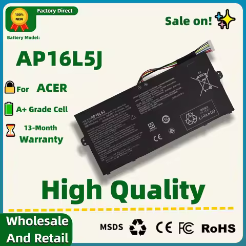 Factory 7.7V 4675mAh Laptop Battery AP16L5J For Acer Aspire Swift 5 SP111-32N SF514-52T Spin1 2ICP4/