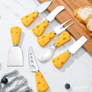 Cheese Knife, Fork and Spoon Suit Stainless Steel Cheese Jam Knife Creative Children's Butter Knife Pizza Cutter Western