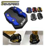 SEMSPEED Motorcycle XMAX Logo Foot Stand Enlarger Extension Kickstand Plate Pad For Yamaha XMAX 300 XMAX300 400 250 125 2017-2019 2020