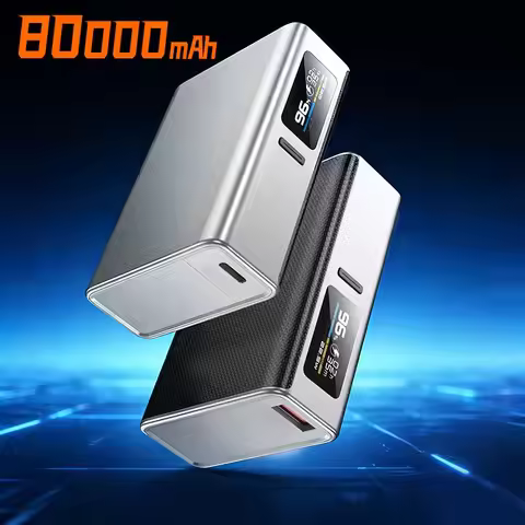 80000mAh high-capacity Portable Power Bank 22.5W PD LED Display External Power Supply Fast Charging