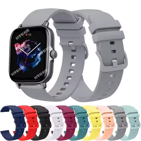 20mm Strap For Amazfit Active/GTS 4 2 Mini/GTS 3/GTS 2/GTS 2E Silicone Band Bracelet For Amazfit Bip