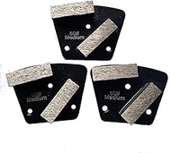 3 Pcs Diamond Grinding Disc Block Trapezoid 3*M6 Hole Genenal Sintering Medium Bond for Concrete Epo