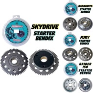 starter bendix drive gear assy skydrive raider 150 fury barako