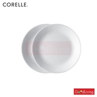 Corelle Just White จานอาหาร จานแก้ว ขนาด 8.5 นิ้ว (21 cm.)จำนวน 2 ชิ้น [C-03-108-N-LP-2]