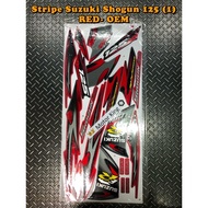 Stripe Sticker Cover Set Suzuki Shogun RR 125 (1) RED OEM