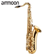 [ammoon]Bb Tenor Saxophone Sax Woodwind Instrument with Carry Case Gloves Cleaning Cloth Brush Sax Neck Straps
