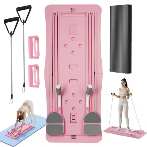 At Home Pilates Board Foldable 4-in-1 Exercise Ab Wheel Roller Exercise Equipment for Home Gym Worko