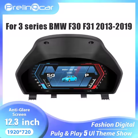 12.3 '' LCD Digital Dashboard For BMW 3 4 Series F30 F31 GT-F34 F32 F33 With Navigation Paneel speed
