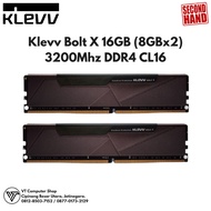 Klevv Bolt X 16GB (8GBx2) 3200Mhz CL16 Memory RAM PC Gaming DDR4