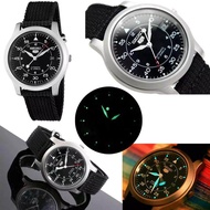 SEIKO_5 Automatic รุ่น SNK809K2 Black Military นาฬิกาข้อมือผู้ชายสายผ้าร่มไนล่อน สีดำ ตัวขายดี - มั่นใจ ของแท้ 100% ประกันศูนย์ S-e-i-k-o 1 ปีเต็ม