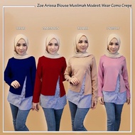 Koleksi D Modest 🍁 Blouse Muslimah Modest Wear Como Crepe