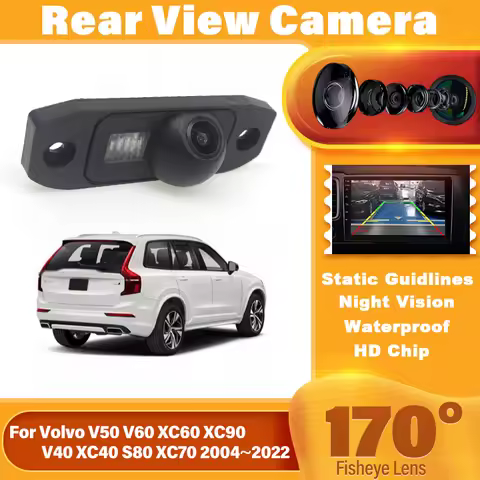 170° Wide Angle HD Rear View Backup Camera For Volvo V50 V60 XC60 XC90 V40 XC40 S80 XC70 2004~2022 N