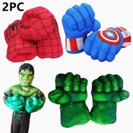 2PC Kid Movie Fantasy Incredibl Superhero Figure Spider Ma/Hulks Toys Boxing Gloves Boy Halloween Hulk Gloves