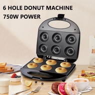 Fecie เครื่องทำโดนัท เครื่องทําวาฟเฟิล ทำโดนัทจิ๋ว 6 ชิ้น เครื่องทำขนม ทําอาหารเช้า ขนมไม่ติดเตา Donut machine BH0576