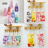 CEASI Cup Bag, Canvas Wrist Strap Water Bottle Storage Cover, Kawaii SANRIO Pooh Bear Lotso Bottle A