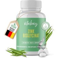 Vitabay High Dose 25mg Zinc Diglycinate Tablets-240 Tablets Vegetarian Tablets-Daily Dose High Dose 