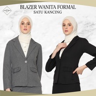 Jas Blazer Wanita Formal Kantor Hitam Polos Blezer Kerja Cewek Dewasa Kantoran Premium Baju Crop Kan