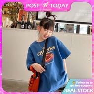 Ready Stock Kids Tshirts Cartoon Retro Print Tshirts Girl Tshirts Street Casual Loose