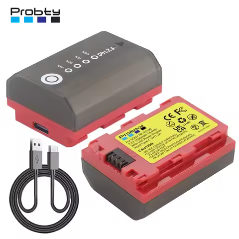 Probty NP-FZ100 NPFZ100 Replacement Battery with Type C Fast Charging for Sony A7 III A7R III A7RIV 