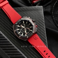 [Original] Alexandre Christie 9601 MCRIPBARE Chronograph Men Watch with Red Silicone Strap