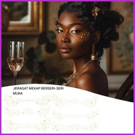 Glitter Freckles 6 Pieces Glitter Freckles Face Jewels Makeup Patches Waterproof Facial Stickers Val