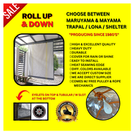 8FT x 10FT ROLL UP-DOWN PULLEY AND ROPE SET UP TRAPAL LONA S400 (MARUYAMA / MAYAMA) / TRAPAL / TOLDA