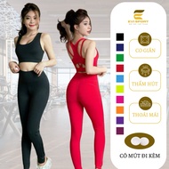 Gym Yoga set with foam Gym Outfit Woman Set Yoga Clothes Set Woman