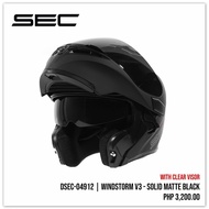 sec windstorm v3 modular dual visor helmet with FREE SMOKE LENS