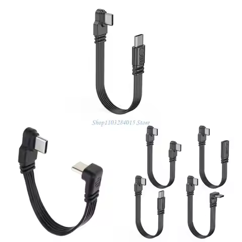 R6FF Elbow/Straight Head Type C Data Cable 45W Fast Charging Cord Wire Support 4K Video & 480Mbps Da
