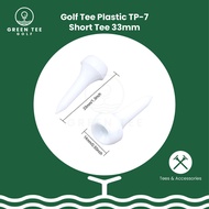 Golf Plastic Tee - Short Tee 33mm Iron Tee Plastic Retail TP-7