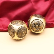 9.24 Brass Six-Sided Turning Handle Piece Spherical Six-Sided Rubik's Cube Turning Car Turning Decom