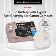 [KingMa] LP-E6 / LP-E6NH Fully Decoded Battery with Type C Charging Port for Canon Cameras - LP-E6 /
