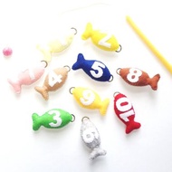 毛氈釣魚套裝數字益智玩具兒童