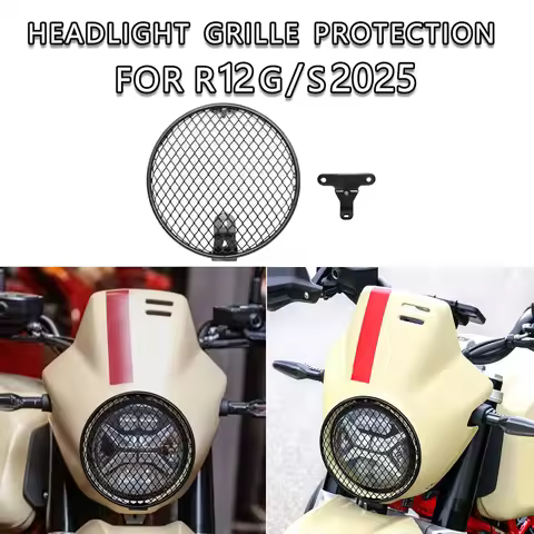 Motorcycle Headlight Grille Guard Cover Protection Accessory Retro headlight protection net For BMW 