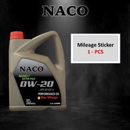 NACO 0w20 3.5L Fully Synthetic Engine Oil API-SP/GF-6 Car Lubricant 0w-20 3.5Litre Minyak Hitam Enji