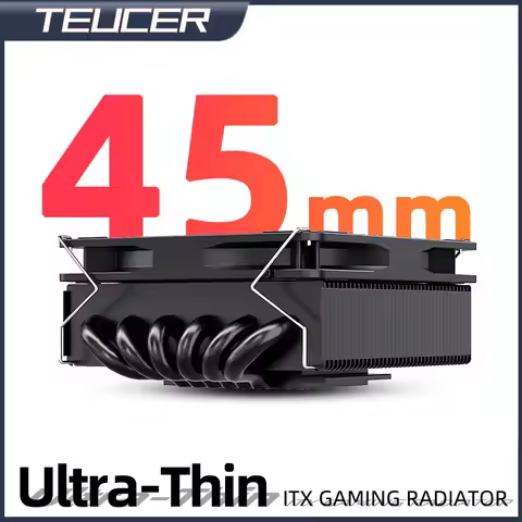 Teucer Height 45mm CPU Cooler ITX Small Case Ultra-Thin Air Cooling Radiator for Intel LGA 1150/1200