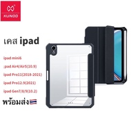 ของแท้ XUNDD Magnetic Leather Case for ipad pro11",pro12.9" ,air4/5 ,Gen7/8/9 Ipad mini6 เคสไอแพด โปร11",12.9"แอร์4,Gen7/8/9 10.2นิ้ว ฝาปิดหนังถุงลมนิรภัยกันกระแทกมีที่ใส่ชาร์จปากกา