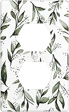 Green Leaf Floral Single Duplex Outlet Light Switch Plate Cover Decor Wall Plate Decorative Outlet C